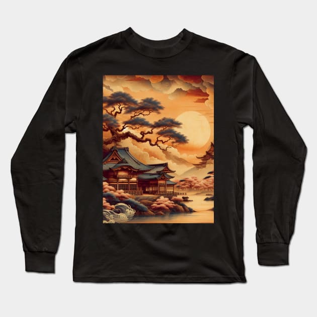 Japanese Art: Exploring Ancient Beauty and Modern Expression Long Sleeve T-Shirt by insaneLEDP